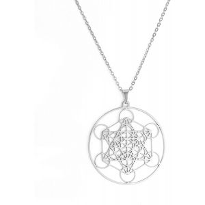 Kal-Collier Cube De Métatron Cube De Métatron Pendentif Géométrie Sacrée Sceaux De L'archange Ange Métatron Colliers De Déclaration Talisman De Protection Spirituelle - Neuf
