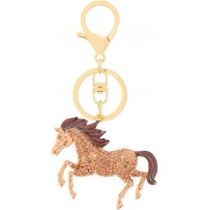 Kal-Porte-Cl&eacute;s Mignon En Forme De Cheval Avec Strass, Pendentif Animal &Eacute;tincelant, Convient Pour Hommes, Femmes Et Enfants - Neuf