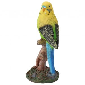 Ornement de perroquet en r&eacute;sine Figurine de perroquet d&eacute;coratif exquis Sculpture d'oiseau vif pour le jardin de bureau de salon - Neuf