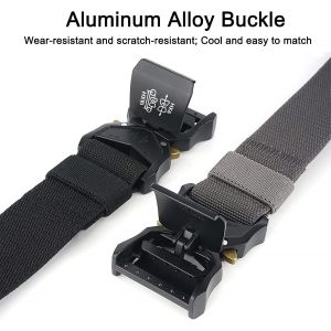 Tzf-Ceintures Homme, Femme Ceinture Élastique Jeans Ceinture Tactique Militaire En Toile Nylon Molle Libération Rapide Boucle Sangle Réglable Pour Sport Extérieur Pratique Et Durable 1.5 - Neuf