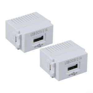 1 Module D'alimentation Usb,Prise 220 V,Transformateur 5 V 2,1 A,Pour Panneau De Chargement De Téléphone Portable,2,3 X 3,6 Cm,Pour Téléphones Portables,Mp4 (2 Pièces) - Neuf