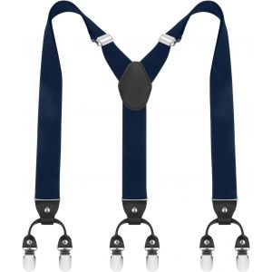 Cauc-Bretelles Homme, R&eacute;glable &Eacute;lastiques Hommes Bretelles, 4 Clips Heavy Duty X Suspenders Style Bretelles, Sangle Pantalon Bretelles Pour Hommes Et Femmes, Emp&ecirc;che Les Plis De La Blouse - Neuf