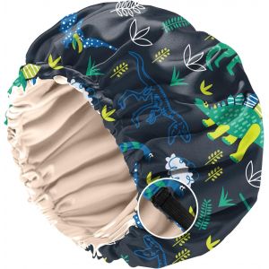 Bonnet Satin Cheveux Nuit, &Agrave; Double Couche R&eacute;glable Et Bandes &Eacute;lastiques Int&eacute;gr&eacute;es,Ce Bonnet Satin Combine Un Design Mignon Pour Femmes Et Filles (O11-Motif Vache L&eacute;opard) - Neuf