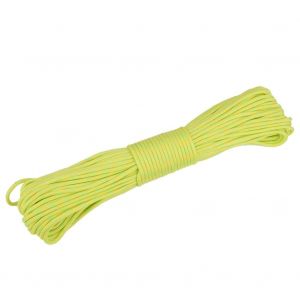 Longe De Paracorde Multifonction De 31 M Corde &Agrave; 9 Brins Pour Le Camping En Plein Air (Jaune Et Vert) - Neuf