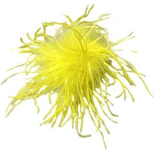 Kal-Lot De 2 Broches À Plumes Naturelles Pour Femme Et Fille - Plume D'autruche Naturelle - Accessoire De Cheveux - Pour Mariage, Fête, Festival - Neuf