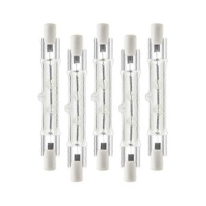 Ampoule Linéaire Halogène R7s 118mm 300w 230v Dimmable Paquet De 5 Pour Lampe De Chantier - Neuf