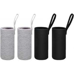 Couvercle De Bouteille Néoprène 4 Pièces Housse Bouteille Neoprène Pochette Pour Bouteilles En Verre Manchon De Bouteille En Néoprène Housse Gourde Isotherme Gourde En Verre Néoprène Couvercle - Neuf