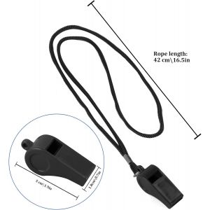 Asfasfq-Lot De 10 Sifflets En Plastique Pour Arbitre Avec Cordon, Sifflets De Sport Pour Enseignants De Football, Entraîneurs, Survie, Camping, Sauvetage, Fête - Neuf