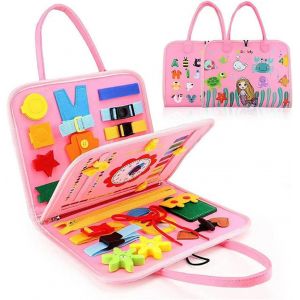 Busy Montessori Board Activity Board,Sensory Board,Fine Motor Skills Development Toy Book & Preschool Education,Educational Games for Boys Girl#3 - Neuf