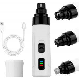 Jgd-Moulin &Agrave; Ongles Silencieux Pour Chien, Tondeuse &Agrave; Ongles &Eacute;lectrique Pour Animaux Domestiques, Silencieux Groom Pro, Broyeur &Agrave; Griffes De Chien Rechargeable Par Usb Pour Chiens Et Chats - Neuf