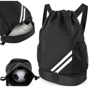 Acdsgd-Sac De Gym Avec Cordon De Serrage, Sac De Sport &Eacute;tanche Avec Compartiment De Fond, Sac &Agrave; Dos De Sport Avec Poche Int&eacute;rieure, Poche Ext&eacute;rieure, Sac De Gym Pour Le Sport, Les Voyages Et La Ville, Sac De - Neuf