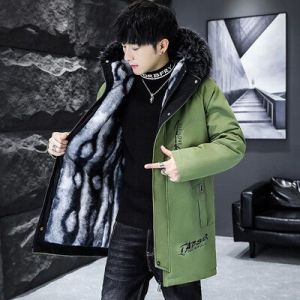 Diting I-Veste Longue D'hiver Pour Hommes,Parkas Thermiques Masculins,Combinaisons Décontractées,Col En Fourrure Classique,Vestes Rembourrées Chaudes,Vêtements De Mode - Neuf