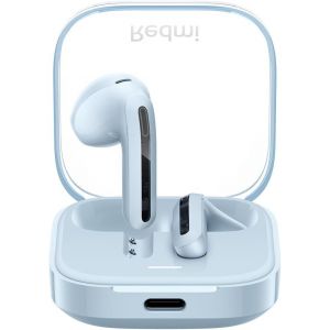 Redmi Buds 6 Active ¿ Semi-Ear Bluetooth Headphones, 14.2 Mm Driver, Dual Noise Cancelling Microphone, 6H+30H Battery Life, 5 Built-In Eq, Bluetooth 5.4, Google Fast Pair, Ipx4, Blue - Neuf