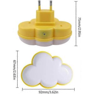 Veilleuse Cloud Plug Veilleuse Avec Capteur Cr&eacute;pusculaire Veilleuse Enfant Prise &Eacute;lectrique Pour Chambre De B&eacute;b&eacute; Applique Murale - Neuf
