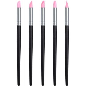 Chenquansarl-Lot De 5 Outils De Sculpture En Silicone - Pinceaux De Peinture En Caoutchouc - Pinceaux Flexibles - Outils De Sculpture En Argile - Pointe En Caoutchouc De Silicone - Pinceaux De Peintu - Neuf