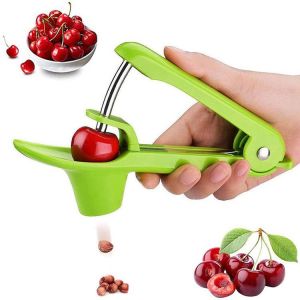Dénoyauteur De Cerises Vert, Extracteur De Noyaux Ou De Pépins De Cerises, Gadget De Cuisine Avec Conception De Cuillère Pour Une Utilisation À Une Main - Neuf