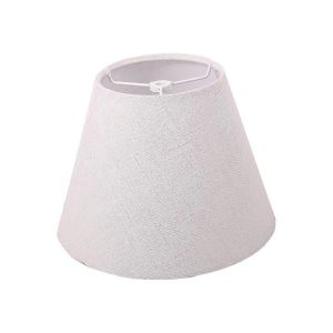 Abat-Jour En Tissu De Lin Blanc Abat-Jour Petit 5 Pouces De Diamètre Supérieur X 9 Pouces De Diamètre Inférieur X 7 Pouces - Neuf