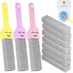 7 Pi&egrave;ces Brosse De Nettoyage En Pierre Ponce, Pierre Ponce Toilette Nettoyage Avec 3 Poign&eacute;es, Pour Toilette, Salle De Bain, Cuisine, Soins Des Pied - Neuf