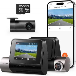 Dash Cam Voiture A510 3K 1944P+1080P Dashcam, STARVIS 2 Camera Embarquée, Dash Cam Avant Arriere, GPS, WiFi, Surveillance Parking, Enregistrement en Boucle, Vision Nocturne avec HDR, ADAS - Neuf