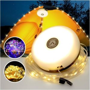 Guirlande Lumineuse De Camping, Guirlande Lumineuse D'ext&eacute;rieur Avec 5 Modes D'&eacute;clairage, Durable Et &Eacute;tanche, Charge Usb - 10m Lampe De Camping Portable Pour Le Camping (10m-Camping) - Neuf