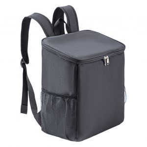 Sac à dos de pique-nique isolé 25 L grand sac à déjeuner imperméable Oxford double fermeture éclair refroidisseur de bière de voyage avec doublure pour camping voyage randonnée pêche plages-Noir - Neuf