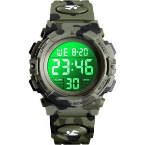 Kalanka-Enfants Montre Numérique Sport Extérieur 50m Étanche Montres Électroniques Réveil 12/24 H Chronomètre Calendrier Boy Girl Montre - Neuf