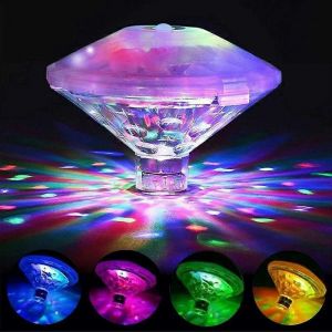 Lampe De Piscine Flottante Colorée, Éclairage De Bain Disco, Éclairage Led Submersible Ip68, Éclairage Led Sous-Marin Avec 7 Modes Pour Salle De Bain, Piscine, Spa, Submersible - Neuf