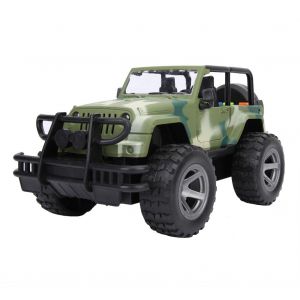 Voiture Tout-Terrain A Inertie Pour Enfants, Modele Jeep, Jouets De Developpement Pour Bebes (Vert Camouflage) - Neuf