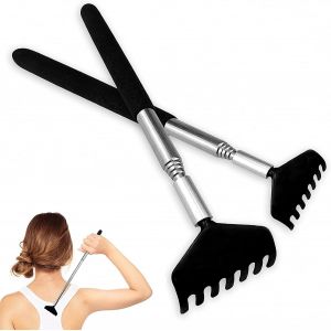 (Noir) 2 Morceaux De Scratcher, Paniers De Retour Scratcher, Portable Extensible Dos Scratcher, De Haute Qualité Scratcher Avec Poignée Extensible, Dos Scratcher Est Stable Poignée En Caoutchouc Pour Votre Retour - Neuf