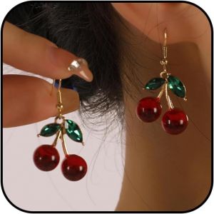 Chenquansarl-Boucles D'oreilles Cer S Pour Femmes Boucles D'oreilles 3d Cer S Rouges Boucle D'oreille Pour Femmes Cer S Bijoux Cadeaux - Neuf