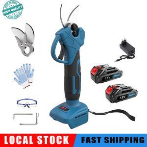 S&eacute;cateur &eacute;lectrique sans fil, coupe-branche am&eacute;lior&eacute;, s&eacute;cateur &agrave; batterie, &eacute;quip&eacute; de deux batteries 18 V 3,0 Ah, adapt&eacute; aux jardins, fermes et vergers. - Neuf