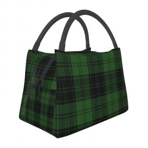 Noël Vert Noir Plaid Portable Sac D¿isolation Imperméable Sac À Lunch Pour Femmes Pour Le Travail,Sac Cool Boîte À Lunch - Neuf