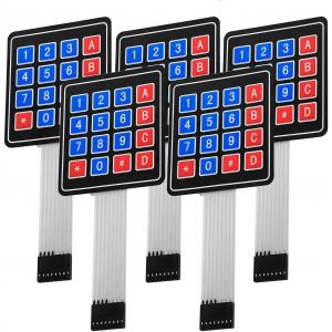 5x Matrix 4 x 4 Array Keypad Keyboard Compatible with Arduino and Raspberry Pi Including an eBook - Neuf
