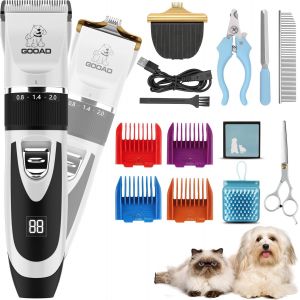 Kit De Toilettage Pour Chien Et Tondeuse À Pattes, Sans Fil, À Faible Bruit, Électrique Silencieux, Rechargeable, Tondeuse Pour Poils D'animaux De Compagnie Pour Manteaux Épais, Tondeuse Pour - Neuf