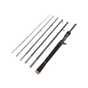 Canne &Agrave; P&ecirc;che De Voyage Ultral&eacute;g&egrave;re 6 Pi&egrave;ces - Conception Polyvalente Pour Le Lancer Et Le Lancer, Id&eacute;ale Pour Les P&ecirc;cheurs En D&eacute;placement - Neuf