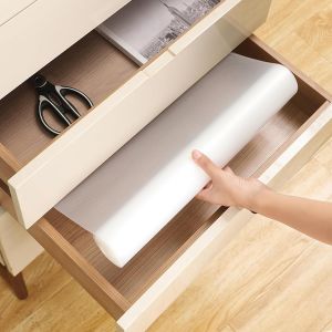 Chenquansarl-Tapis Fond De Tiroir 45cm×500cm Eva Tapis De Cuisine Antiderapant Non-Adhésif Tapis De Frigo Pour Protection Tiroir Frigo Placard Meuble Bureau (Transparent Diamant) - Neuf