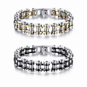 Bracelet Cha&icirc;ne Biker En Acier Inoxydable Bracelet Pour Homme Cha&icirc;ne &Agrave; Maillons Moto V&eacute;lo Style Bracelets Mode Punk Bracelets Bijoux - Neuf