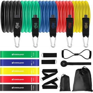 Élastiques De Musculation - Set De Bandes D'exercice, Ensemble De Elastique Musculation D'entraînement Latex, Pour Sports Intérieurs Et Extérieurs, Homme Femme Fitness À Domicile Pilates Yoga - Neuf