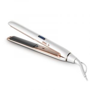 Fer À Lisser Professionnel 2 En 1, Fer À Boucler, Technologie Céramique Titane Et Ionique, Protection Thermique, Écran Lcd Numérique, Température Réglable. - Neuf