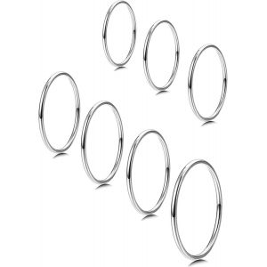 1mm Anneaux D'empilage En Acier Inoxydable Pour Femmes | Anneaux &Agrave; Bande Plate En Or Mince | Anneaux Empilables Knuck Thumb Pinky Midi Rings | Taille Confortable 3/4/5/6/7/8/9 - Neuf