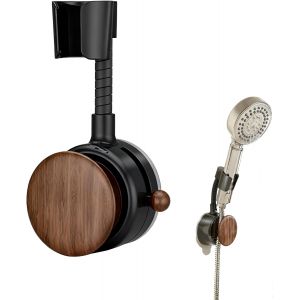 Support Pommeau de Douche Ventouse Universel Support Douche Sans Percage Pivotant &agrave; 360&deg; Sanitaires (Noir) - Neuf