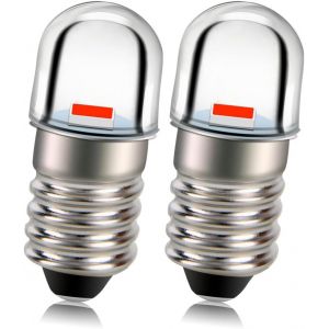 Kal-E10 Led Ampoule 18v 2525 1 Smd Chip Rouge 100lm Led Remplacement D'ampoule Pour Lampe De Poche Torche Lumière Lot De 2 - Neuf