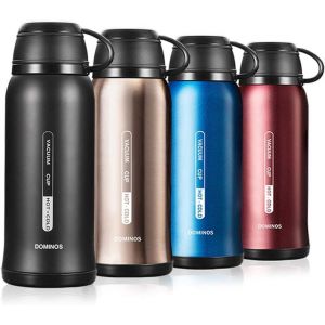 Bouteille En Acier Inoxydable Avec Isolation - Double Paroi Gourde - Boissons Chaudes Ou Froides - Sport, Voyage, École, Bureau, De Plein Air - 650ml Noir - Neuf