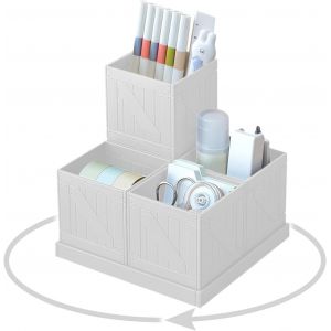 Organiseur de maquillage avec 7 tiroirs, 2 fournitures de bureau, organiseurs de bureau, accessoires de bureau transparents, organisateur de tiroir anti-poussi&egrave;re et rangement pour maquillage, bijoux, - Neuf