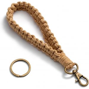 TIANYI-Porte-Cl&eacute; Lani&egrave;re de Poignet, Porte Clef Personnalis&eacute; Dragonne Cordon pour Cl&eacute;s, Clef Femme, Coton - Neuf