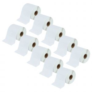 vhbw 10x Rouleau d'étiquettes thermique 25,4mm x 76,2mm (1375 étiquettes) compatible avec Toshiba TEC BSX4, B-EV4T, B-SV4T, B-SV4D étiqueteuse - Neuf