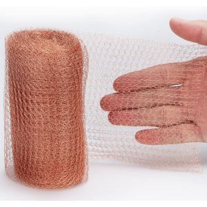 Maille de cuivre de 6 m-Fil de cuivre pour rongeurs-Ruban de contrôle Contre Les limaces et Les Souris-Protection des Plantes pour Chauve-Souris,Oiseaux,escargots,Pigeons,extérieur et - Neuf