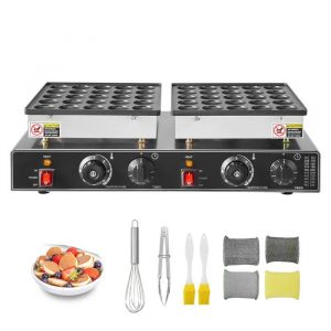 Mini-cr&ecirc;pi&egrave;re &Eacute;lectrique - DUOKU - AK-H50 - Acier Inoxydable - 1800 W - 50 Mini-Gaufres - Neuf