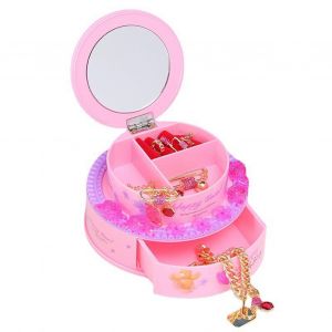 Hjlian Boite A Bijoux Musicale Decorative En Plastique Rose, Forme Exquise, Pour Gateau D'anniversaire, Pour Filles - Neuf