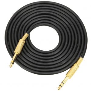 Cable de connexion audio pour amplificateur de puissance 2 canaux 6,35 mm male vers male (3 metres) - Neuf